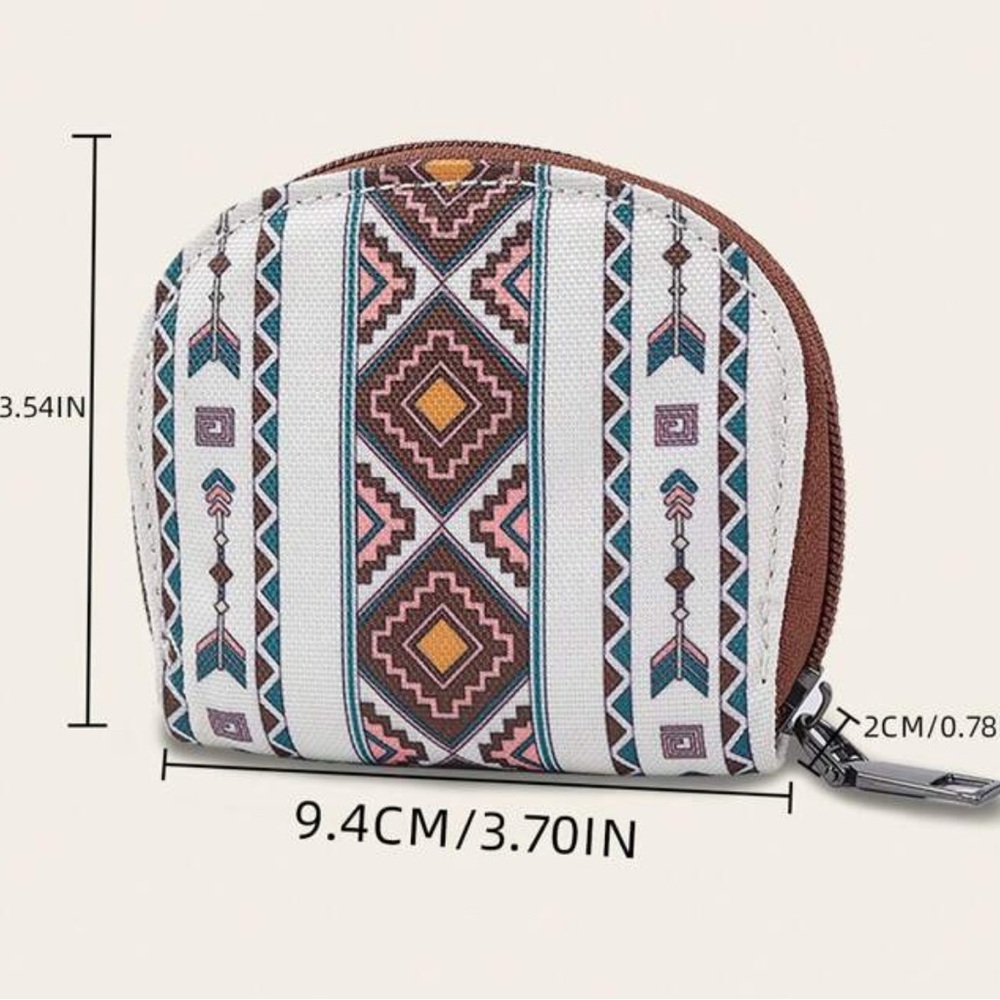 NWT Aztec Pattern Brown Handbag Set - Picture 3 of 6